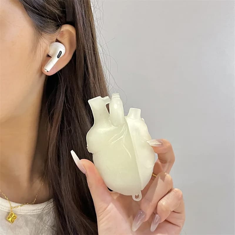 Earphones Case 3D Body Heart Style Case For Airpods 3,Soft Protective Earphone Silicone Cover For Airpods Pro Men Boy 3
