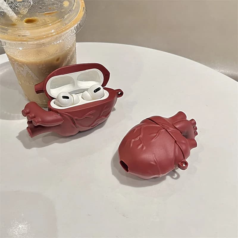 Earphones Case 3D Body Heart Style Case For Airpods 3,Soft Protective Earphone Silicone Cover For Airpods Pro Men Boy 8